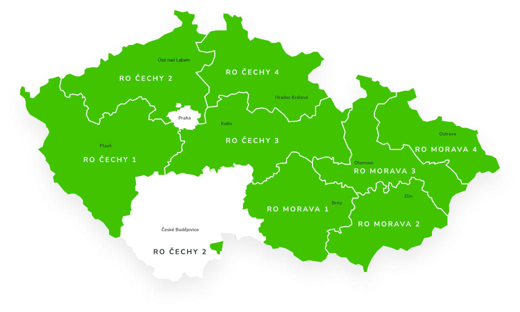 Mapa distribuce